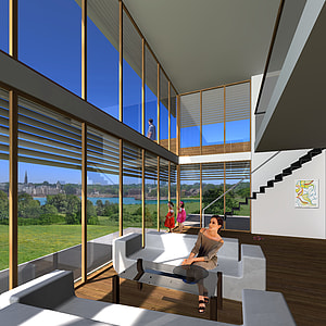 woman sitting on sofa inside building thumbnail