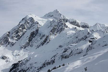 mountain covered with snow thumbnail