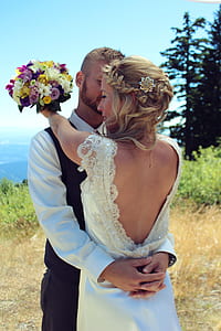 bride and groom hugging each other thumbnail