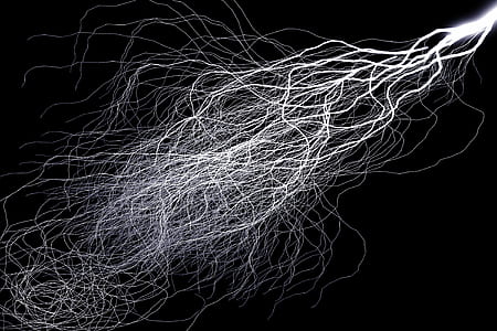 white lightning digital wallpaper thumbnail