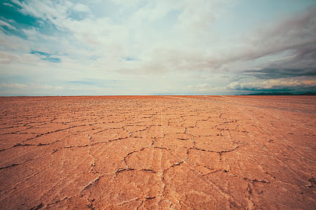 dry land under cloudy sky thumbnail