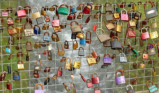 padlocks on metal screen thumbnail