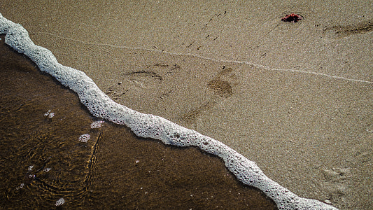 beach sand with foot print thumbnail