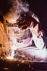 Photo of Person Wearing Welding Mask thumbnail