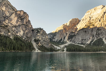 landscape, mountains, nature, water thumbnail