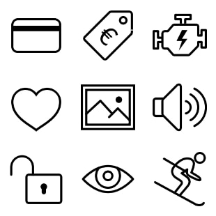 iOS 7 svg vector icon sets