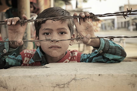 boy holding brown barbwire thumbnail
