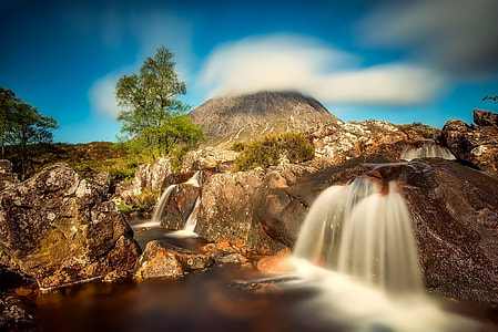 high-saturated photo of waterfalls thumbnail