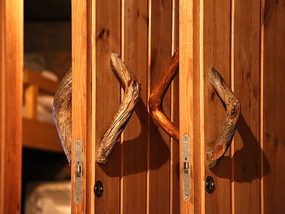 open brown wooden door thumbnail