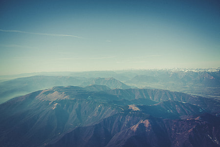 aerial photography of mountain range thumbnail