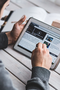 Man using a tablet thumbnail