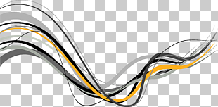 Dynamic lines abstract elements, black, yellow, and gray art illustration PNG clipart