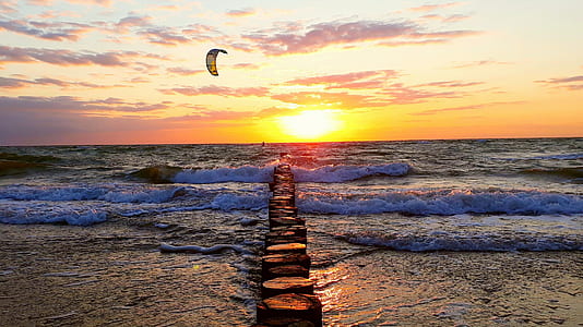 body of water during sunset thumbnail