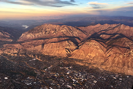 aerial photography of brown outcrop thumbnail