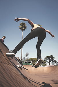 Woman Riding on Skateboard thumbnail