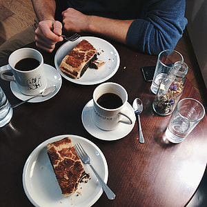 Black coffee with poppy seed Strudel thumbnail