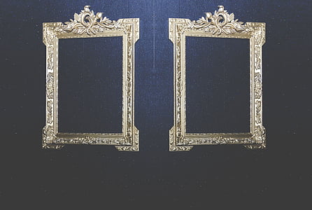 two rectangular gold photo frames thumbnail