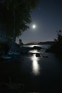 full moon across body of water thumbnail