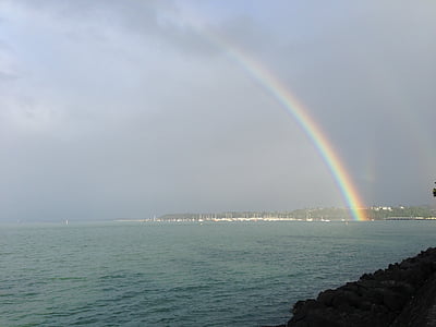 body of water and rainbow thumbnail