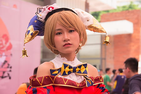Woman Wearing Clown Costume thumbnail