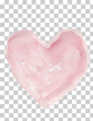 Watercolor painting Heart Illustration, Watercolor Heart, pink heart artwork PNG clipart