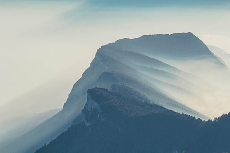 high angle photography of mountain thumbnail