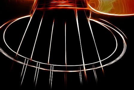 black and white guitar illustration thumbnail