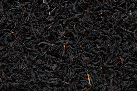 black, worms, all around, tea, leaves, dried thumbnail