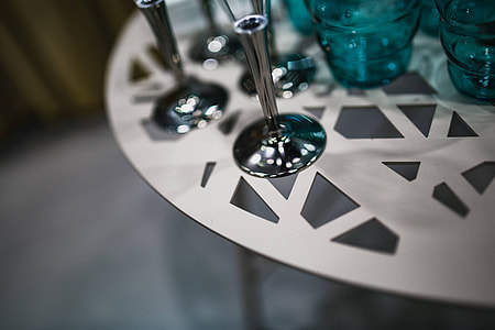 White table with cyan glasses thumbnail