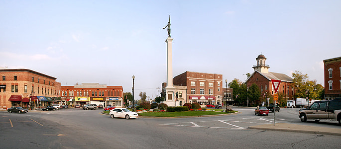 Traffic Circle in Downtown Angola, Indiana thumbnail