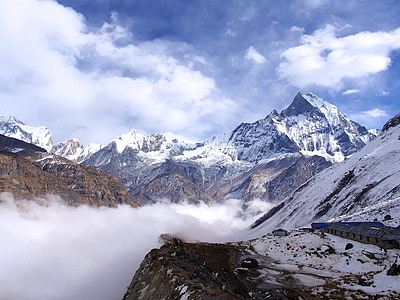 clouds over mountain range thumbnail