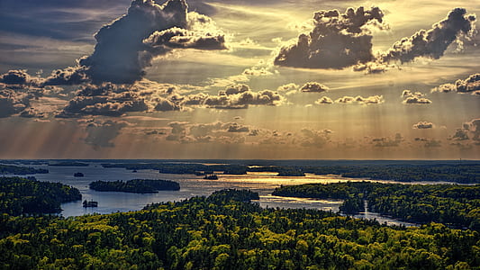 sunset over the horizon thumbnail