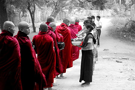 selective color photography of monk thumbnail