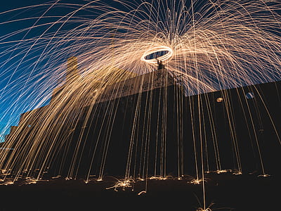 photo of fireworks during night thumbnail