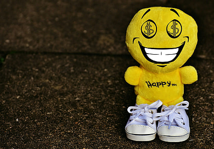 yellow Happy plush toy thumbnail