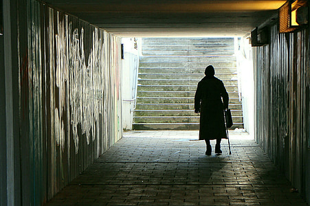 person walking on tunnel thumbnail