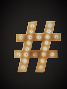 Hashtag symbol thumbnail