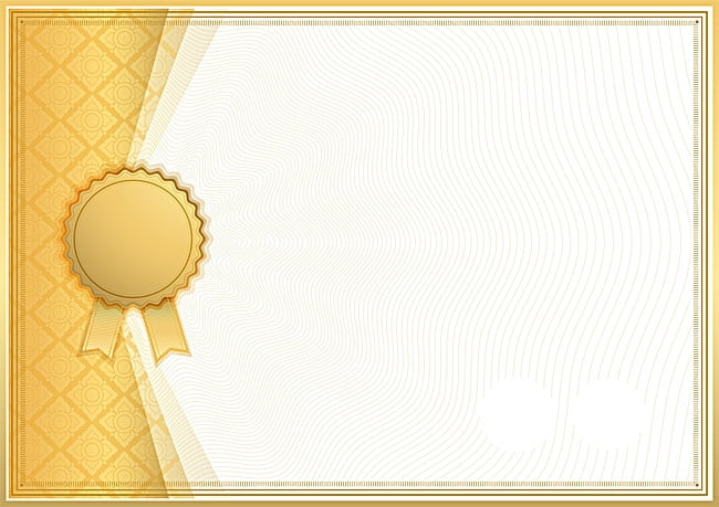 Yellow Certificate Background cdr file