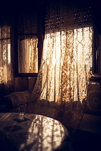 Brown Floral Curtain thumbnail