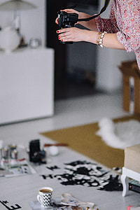 Woman arranging scrambled letters thumbnail
