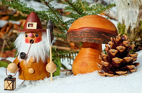two brown and white miniature table decors thumbnail