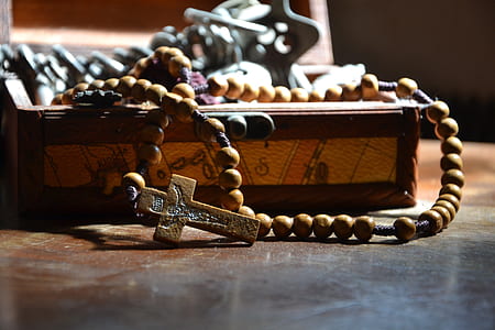 brown wooden rosary thumbnail