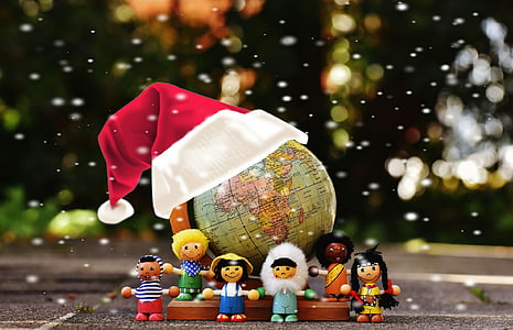 six children mini figures on globe thumbnail