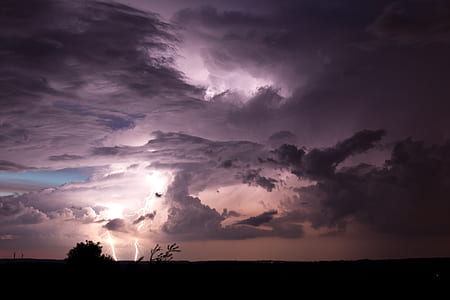 silhouette photo of lightning thumbnail