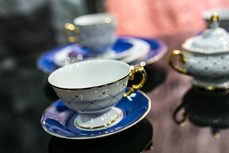 Collection of fancy tea cups thumbnail