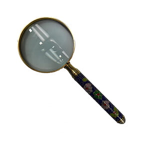 gold-colored and multicolored magnifying glass thumbnail