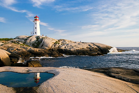 Lighthouse and Coastal Landscape in Nova Scotia thumbnail