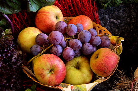 variety of fruits on brown basket thumbnail