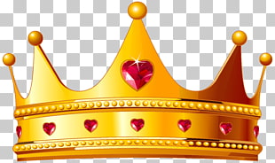 Crown of Queen Elizabeth The Queen Mother , Golden Crown with Hearts , gold-colored crown illustration PNG clipart