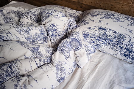 white-and-blue comforter set thumbnail